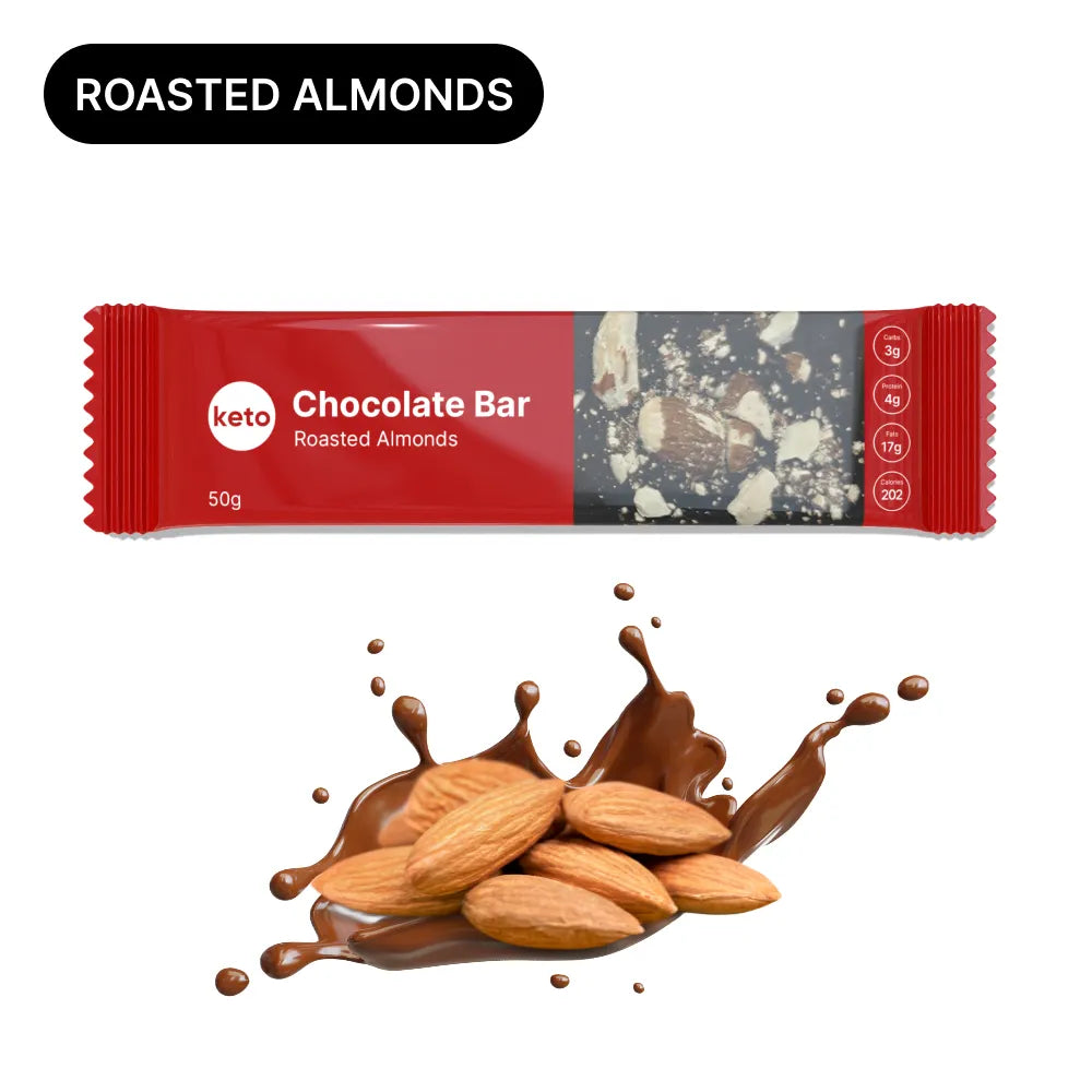 5x Keto Chocolate Bar - Roasted Almonds.