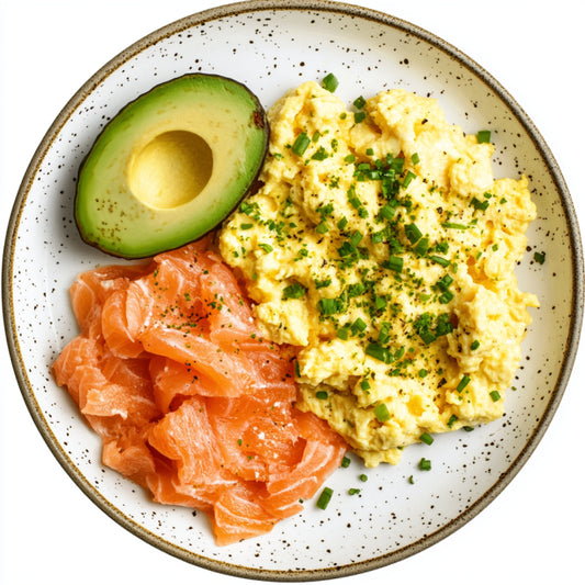 Smoked Salmon & Avocado Keto Breakfast Plate