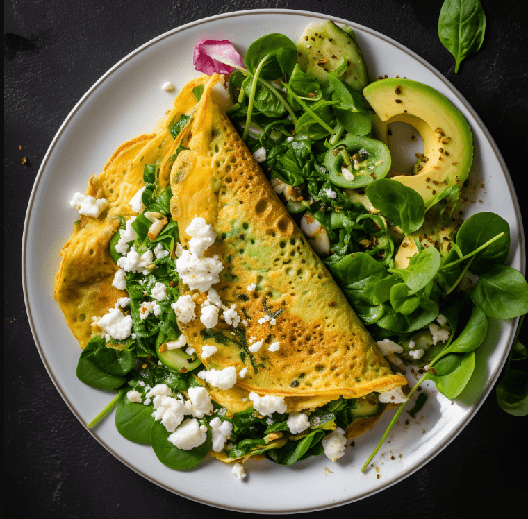Spinach and Feta Omelette with Avocado: - Keto Australia