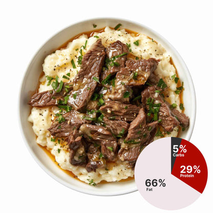 5x Beef Steak & Cheesy Cauli Mash