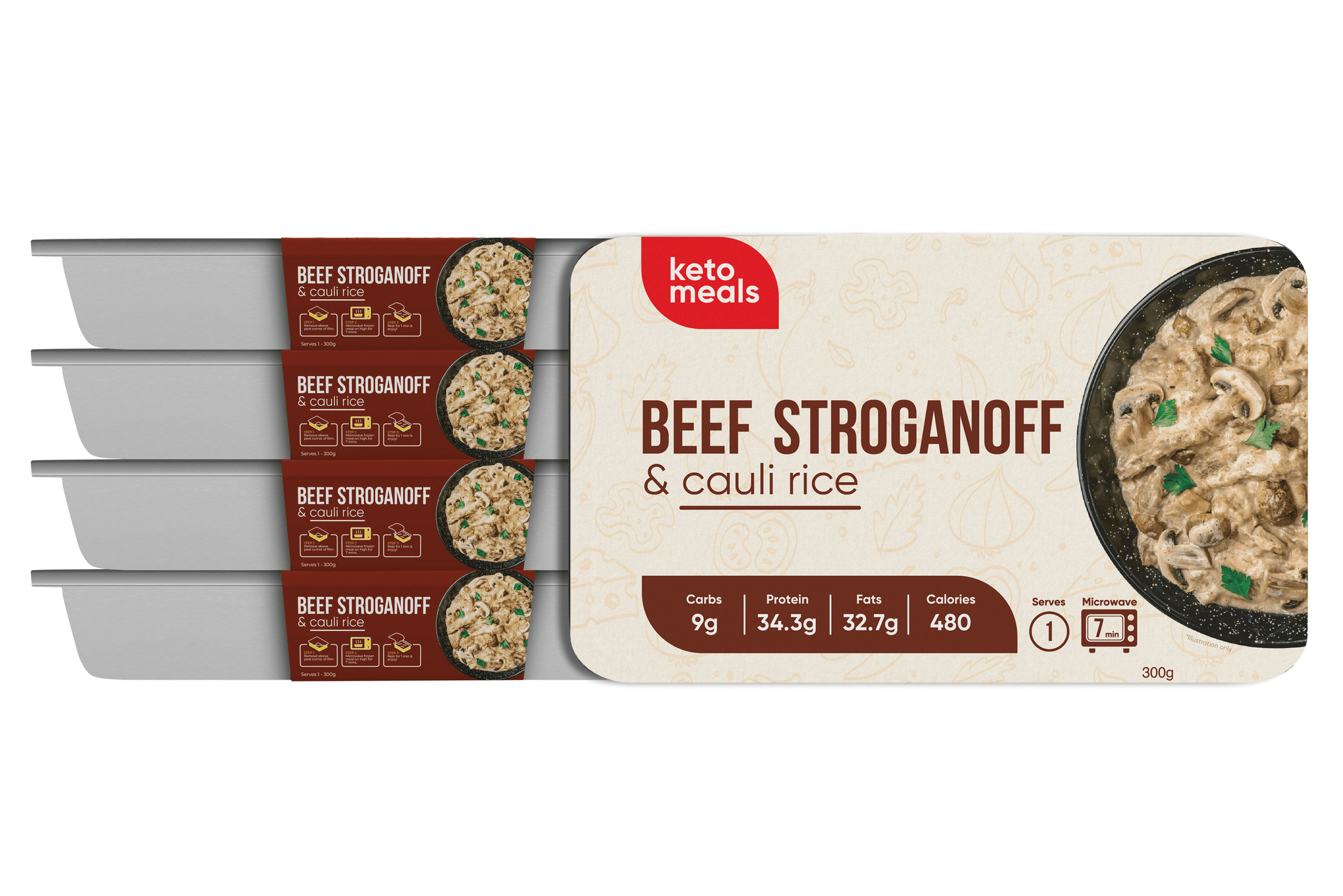 Beef Stroganoff & Cauli Rice 300g - Keto Australia