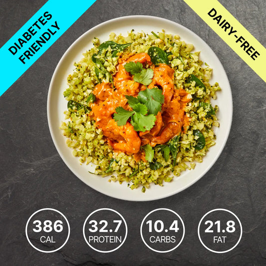 Goan Prawn Curry with Broccoli and Cauliflower Rice