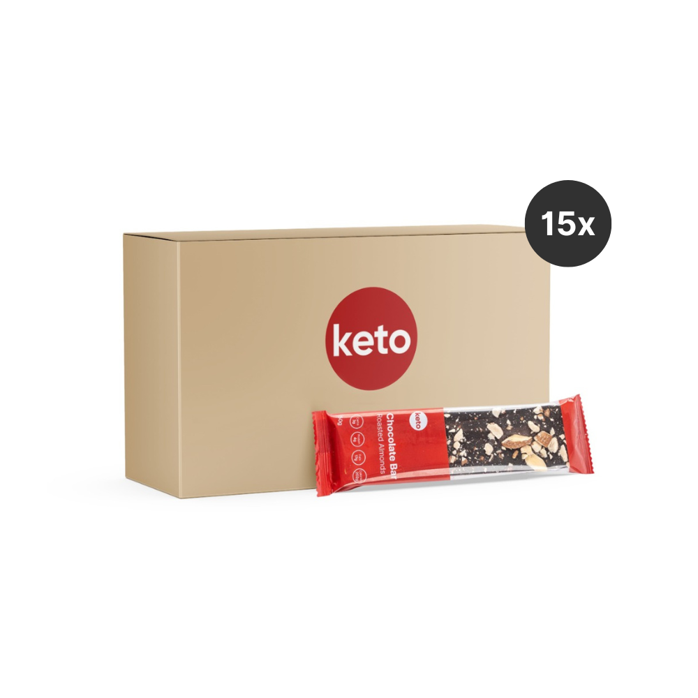 Keto Chocolate Bar - Roasted Almonds (15 Pack).