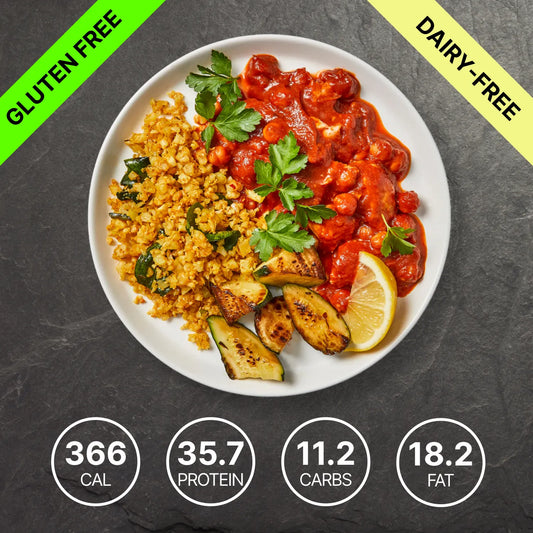 Moroccan Chicken with Low Carb Couscous