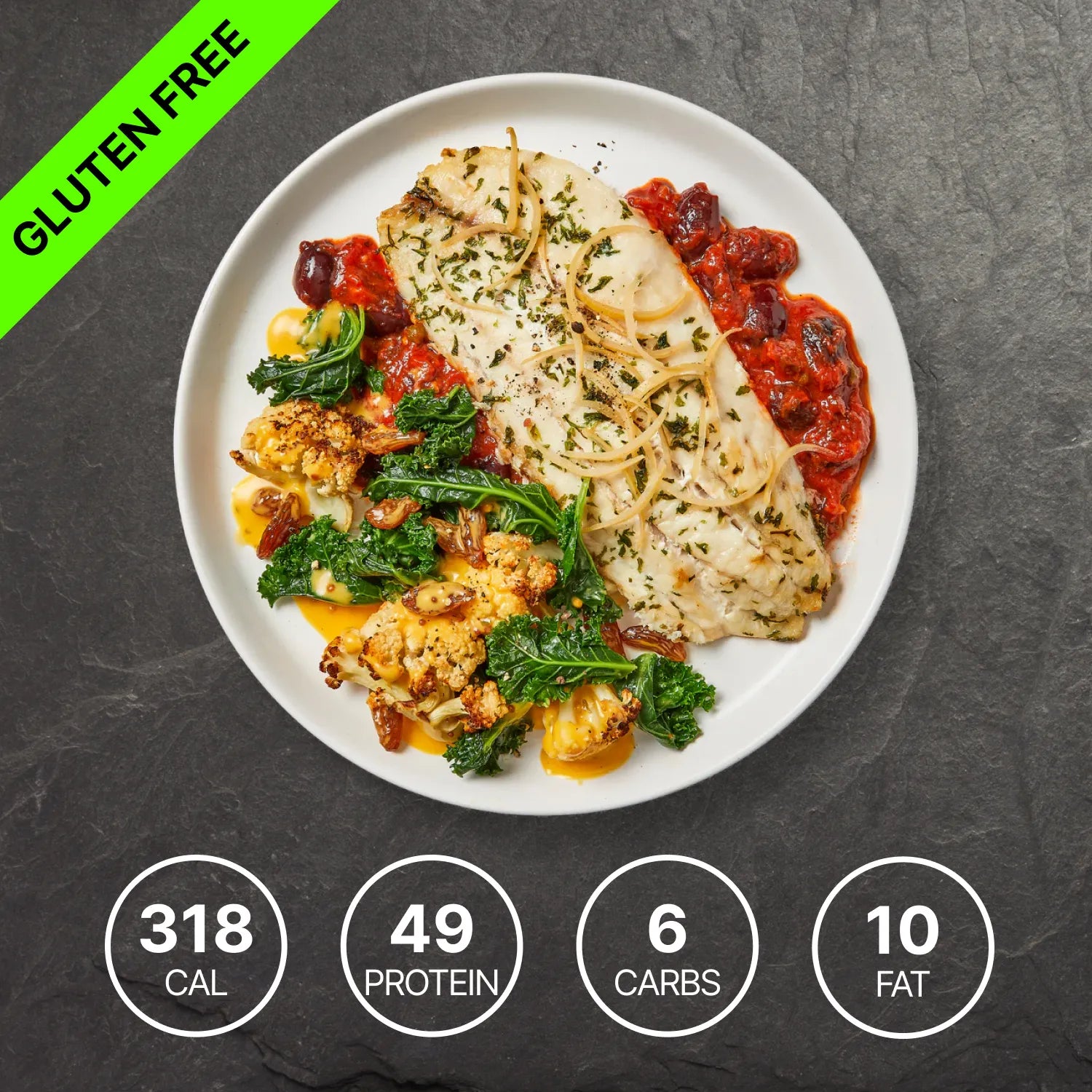 Roasted Barramundi with Kale Cauliflower Salad